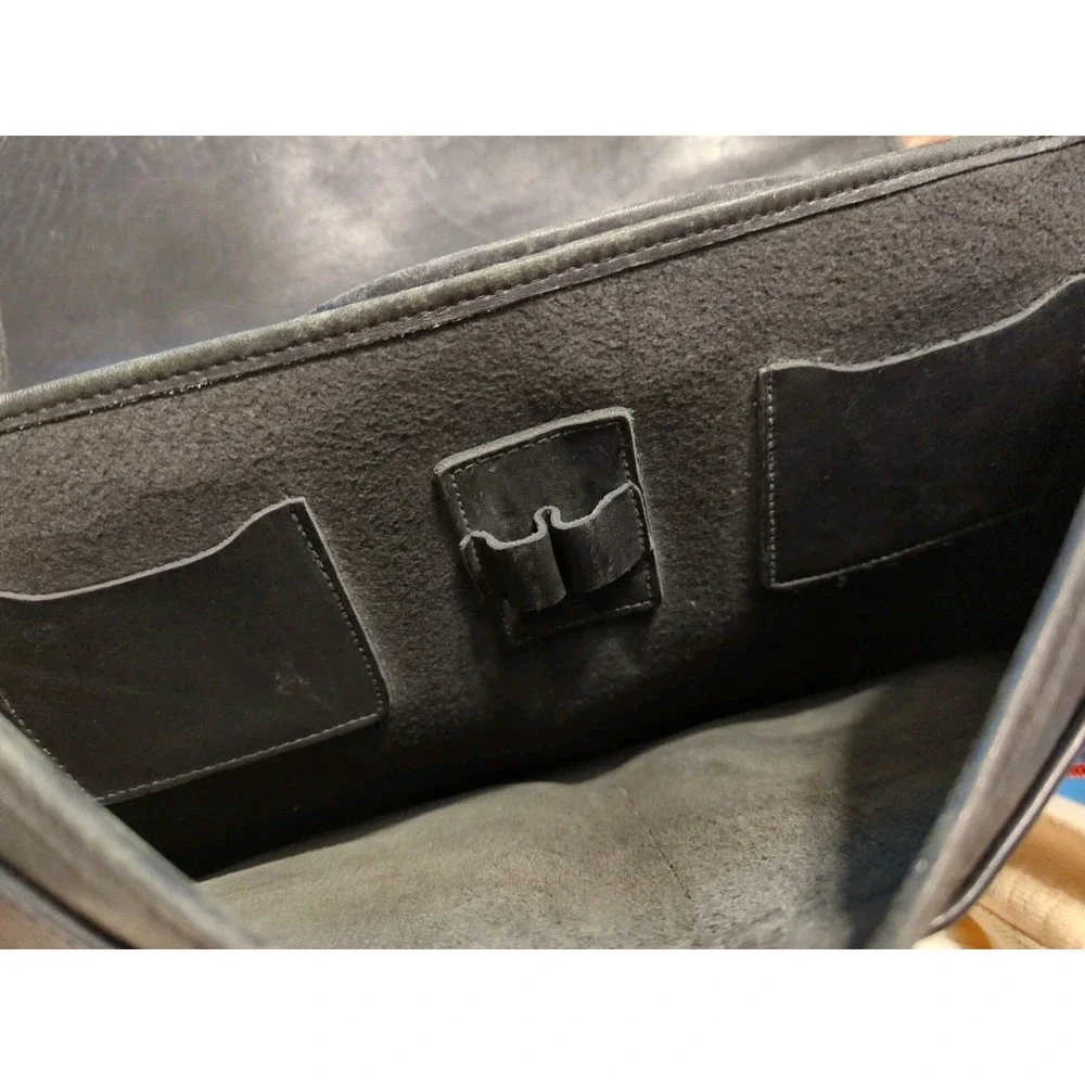 Vintage Leather JACK‎ GEORGE Professional Business Lawyer Briefcase Bag Mens